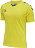 hummel Sport-Tshirt hmlCORE XK Poly Jersey (robuster Doppelstrick) Kurzarm gelb/blau