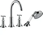 hansgrohe Axor Montreux Fertigmontageset 16544820 4-Loch-Fliesenrandarmatur, mit