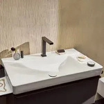 hansgrohe Xelu Q Waschtisch 61025450 800x480mm, Ablage rechts, 2 Hahnl&ouml;cher, ohne