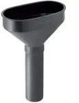 Geberit Trichter 352379161 &Oslash; 50 mm, oval, mit Ventilsieb, PE-HD, schwarz