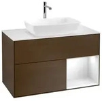 Villeroy und Boch Finion Waschtischunterschrank G781GFGN 100cm, Abdeckplatte...