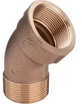 Viega Bogen 281755 R 3/8 x Rp 3/8, 45&deg;, Rotguss