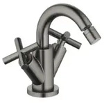 Dornbracht Tara. Zweigriff-Armatur 24510892-99 f&uuml;r Bidet, mit Ablaufgarnitur, Dark