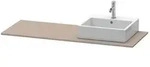 Duravit XSquare Konsole XS060GR4343 140x55cm, mit 1 Ausschnitt, rechts, Basalt...
