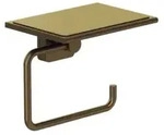 Kludi VELA S Toilettenpapierhalter 25971N1 mit Ablage Brushed Bronze