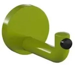 Hewi 477 Wandhaken 477.90.03574 100mm, T&uuml;rpuffer schwarz, apfelgr&uuml;n