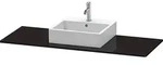 Duravit XSquare Konsole XS060GM4040 140x55cm, mit 1 Ausschnitt, mittig, schwarz