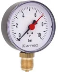 Afriso Manometer 0-10 bar, senkrecht 63564 Geh&auml;use 80mm Durchmesser, 1/2"...