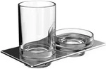 Emco Art Glashalter/Seifenhalter 163300100 chrom, Kristallglas klar