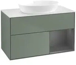 Villeroy und Boch Finion Waschtischunterschrank FA21GKGM 100cm, Abdeckplatte...