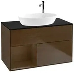 Villeroy und Boch Finion Waschtischunterschrank F892GNGN 100cm, Abdeckplatte...