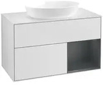 Villeroy und Boch Finion Waschtischunterschrank FA21HGMT 100cm, Abdeckplatte...