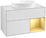 Villeroy und Boch Finion Waschtischunterschrank FA21HFMT 100cm, Abdeckplatte...