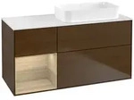 Villeroy und Boch Finion Waschtischunterschrank F681PCGN 120x60,3x50,1cm, Regal...