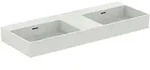 Ideal Standard Extra Doppel-Waschtisch R0558MA ohne Hahnloch, mit &Uuml;berlauf, wei&szlig;