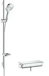 hansgrohe Brauseset Ecostat Select 27039400 E 120 Combi, wei&szlig;/chrom, 90 cm, DN 15,