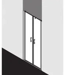 Kermi Liga Pendelt&uuml;r in Nische LIPTD10020VAK 100x200cm, silber hochglanz, ESG...