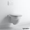 Duravit D-Code Wand Flachspül WC 2210092000 weiss, HygieneGlaze