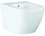 Grohe Euro Keramik Wandbidet 39208000 alpinwei&szlig;, 1 Hahnloch mit &Uuml;berlauf