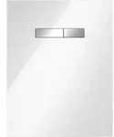 TECElux Bet&auml;tigungsplatte 9650001 Glas weiss, Taste chrom, manuelle Bet&auml;tigung