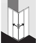 Kermi Nica Eckeinstieg Gleitt&uuml;ren-Halbteil 2-tlg. NIC2L10320VPK 103x200cm,...