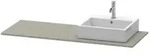 Duravit XSquare Konsole XS060GR9292 140x55cm, mit 1 Ausschnitt, rechts, Steingrau