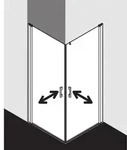 Kermi Pega Pendelt&uuml;r-Eckeinstiegsh&auml;lfte PE1EL07818VPK 78x185cm, silber...