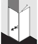Kermi Pega Pendelt&uuml;r 1-fl&uuml;gelig, bodenfrei PE1KL09318VUK 93 x 185 cm, silber