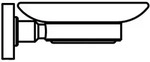 Ideal Standard Seifenhalter IOM A9122AA verchromt, Schale satiniertes Glas