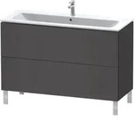 Duravit L-Cube Waschtisch-Unterschrank LC662804949 122 x 48,1 cm, graphit matt, 2