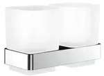 Emco Loft Doppelglashalter 052500100 chrom,Kristallglas satiniert, Wandmodell