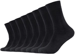 8er Pack s.Oliver Essentials Gek&auml;mmte Baumwolle Crew Socken 0005 - black 43-46