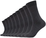 9er Pack camano Comfort Baumwoll Crew Socken 0008 - anthracite melange 43-46