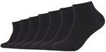 7er Pack camano Soft Bio-Baumwoll Quarter Socken 0005 - black 43-46