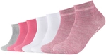 7er Pack camano Soft Baumwoll Quarter Socken 0013 - pink melange 35-38