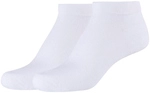 2er Pack camano Silky Feeling Sneakersocken Damen 0001 - white 35-38