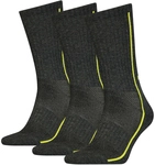 3er Pack HEAD Performance Crew Socken dark grey/lime 35-38