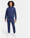 NIKE Club Fleece Grafik Kapuzen-Trainingsanzug Herren 410 - midnight navy/white XS
