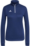 adidas Entrada 22 1/4-Zip Sweatshirt Damen H57483 - team navy blue 2 XS