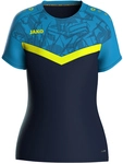 JAKO Iconic T-Shirt Damen 914 - marine/jako blau/neongelb 34