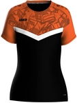 JAKO Iconic T-Shirt Damen 807 - schwarz/neonorange 34