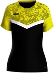 JAKO Iconic T-Shirt Damen 808 - schwarz/soft yellow 34
