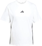 adidas Essentials 3-Streifen Baumwoll T-Shirt Damen JD0844 - white/black M