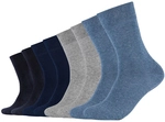 8er Pack s.Oliver Essentials Gek&auml;mmte Baumwolle Crew Socken 0076 - stone mix 35-38