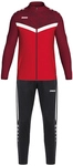 JAKO Iconic Polyesteranzug 103 - rot/weinrot L