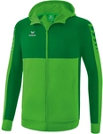 erima Six Wings Trainingsjacke mit Kapuze green/smaragd/wei&szlig; 116