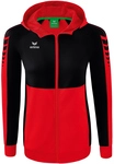 erima Six Wings Trainingsjacke mit Kapuze Damen rot/schwarz 34