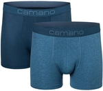 2er Pack camano Men comfort BCI cotton Boxershorts 5803 - blue mix S