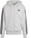 adidas Essentials 3-Streifen French Terry Sweatjacke Herren JE6338 - medium grey adidas Essentials 3-Streifen French Terry Sweatjacke Herren JE6338 - medium grey