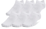 6er Pack UNDER ARMOUR Essential F&uuml;&szlig;linge 100 - white/white/halo gray L...